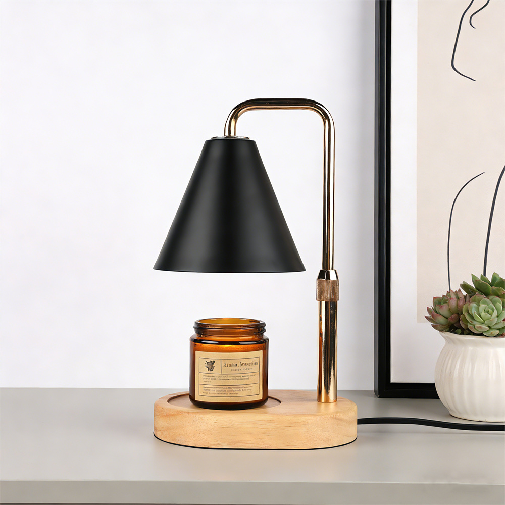 Silk Candle - Lampada Scaldacandele Nera con Timer, Dimmerabile