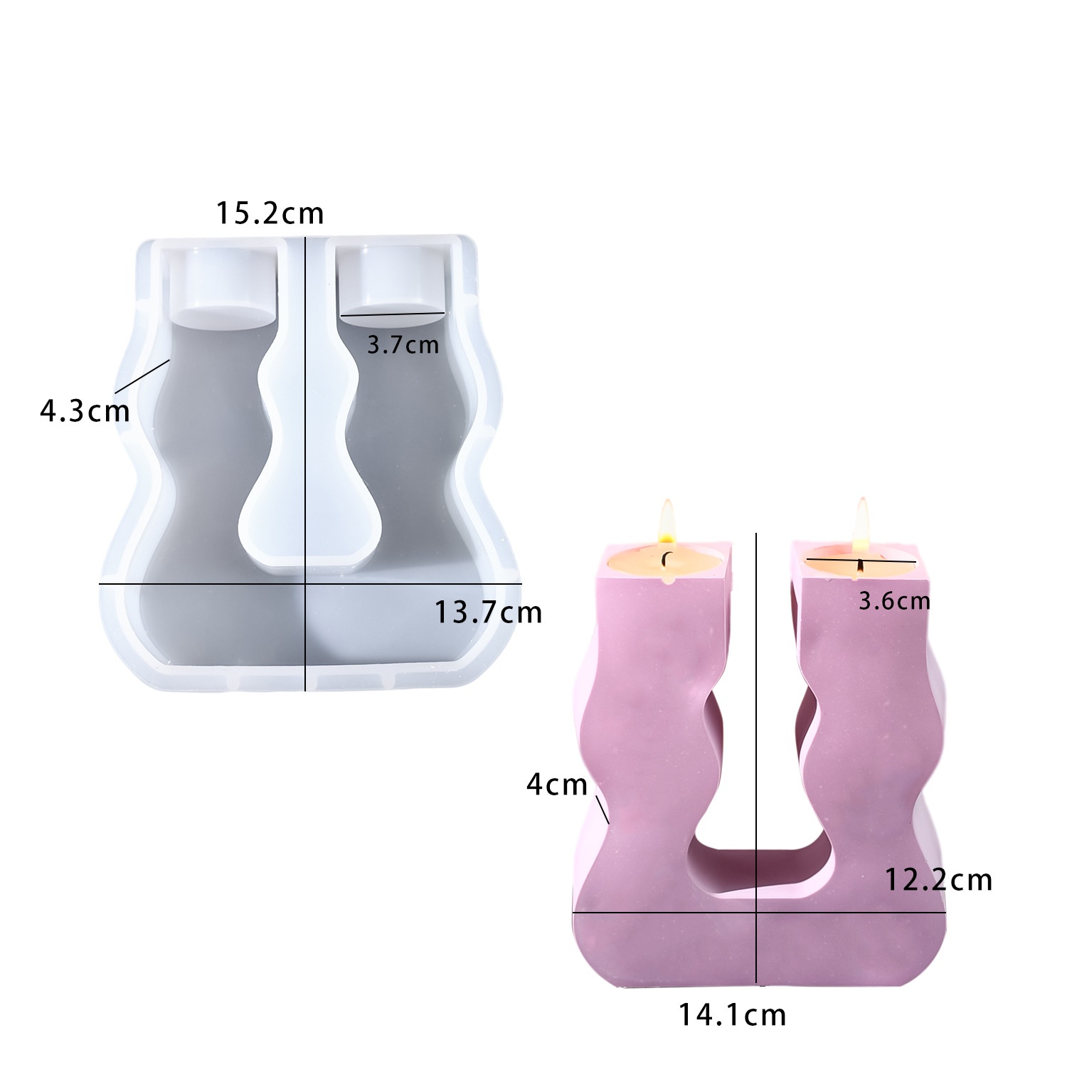 Candle Molds - Stampo in silicone a forma di