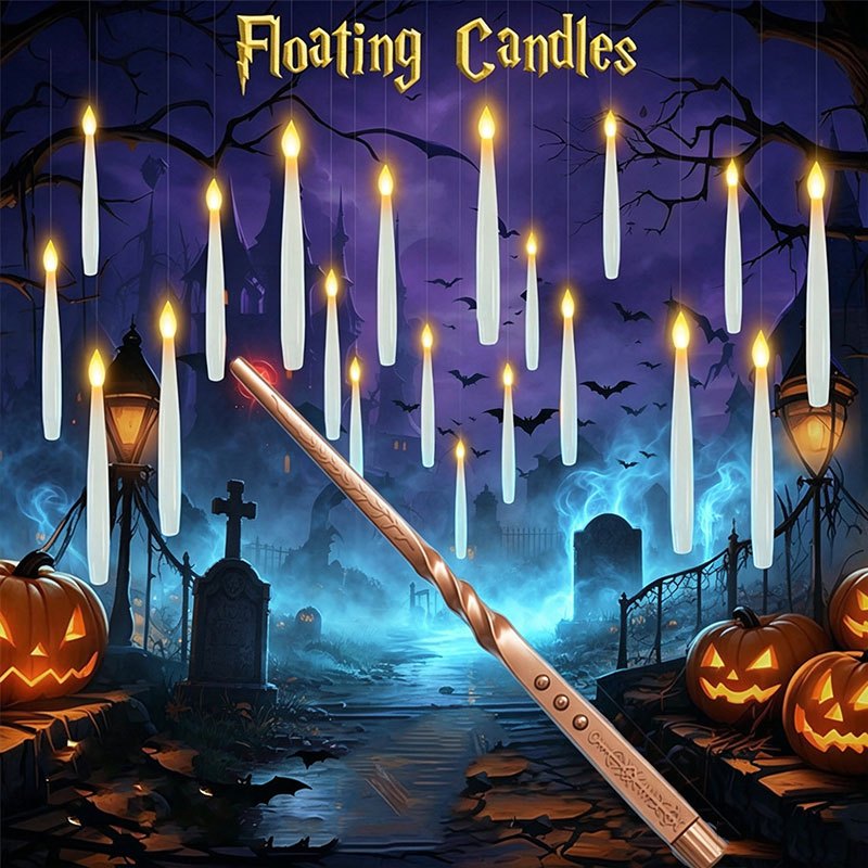 Silk Candle - Candele Fluttuanti Magiche con Bacchetta, Candele