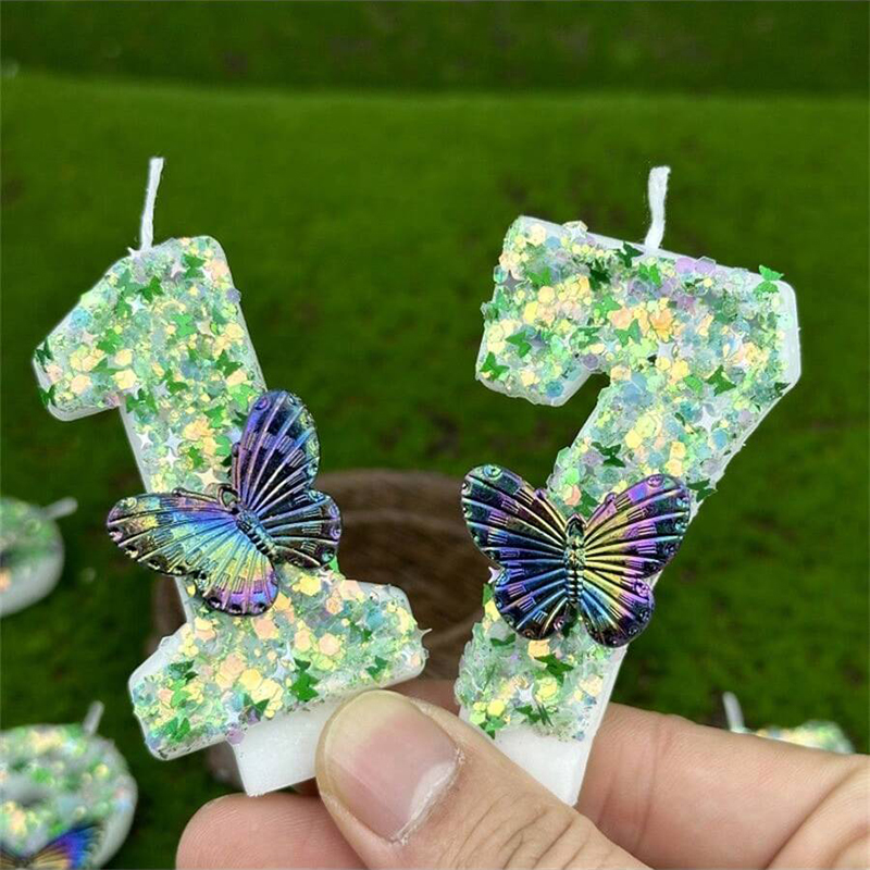 1Pc Verde Paillettes Numero 0- - Soy Wax recensione e prezzo