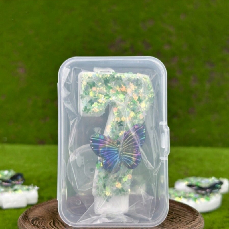 1Pc Verde Paillettes Numero 0- - Soy Wax recensione e prezzo